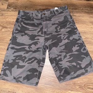 Black camo dickies shorts
